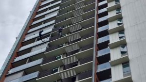 Rope Access Technicians being deployed at a high rise building